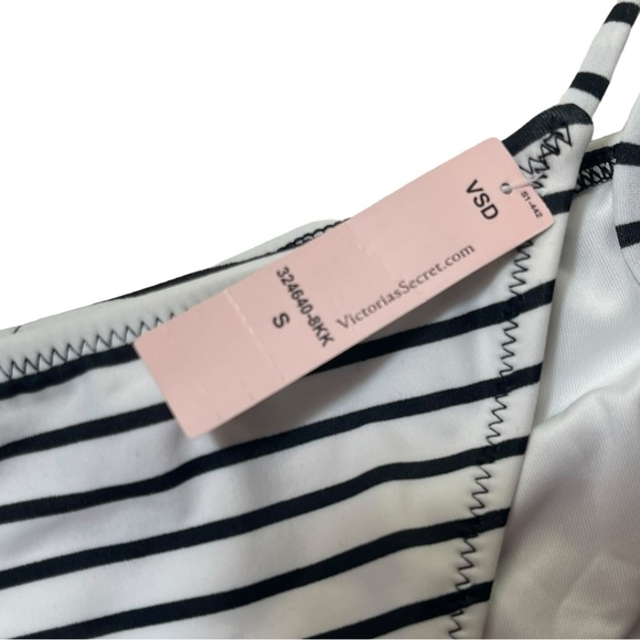 New NWT Victorias Secret Bottom Teeny Bikini String Tie Swim Small S Striped - Picture 8 of 16